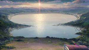 Beautiful Lake From Your Name 4k Wallpaper