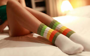 Beautiful Legs With Socks Wallpaper