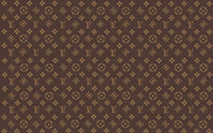 Beautiful Louis Vuitton Pattern In Rich Earth Tones Wallpaper