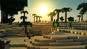 Beautiful Minecraft Desert Landscape Wallpaper