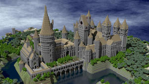 Beautiful Minecraft Gray Castle Wallpaper