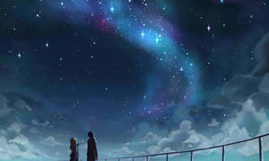 Beautiful Night Sky In Your Lie In April Hd Wallpaper