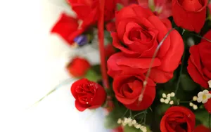 Beautiful Rose Flower Arrangement For Valentines Wallpaper