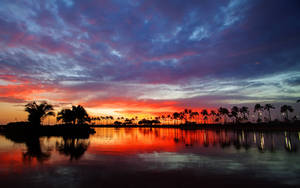 Beautiful Sunset Hawaii Island Wallpaper