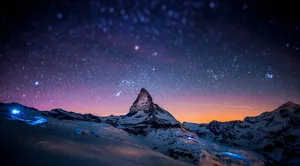 Beautiful Winter Night Macbook Default Wallpaper