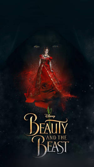 Beauty And The Beast Red Gown Wallpaper