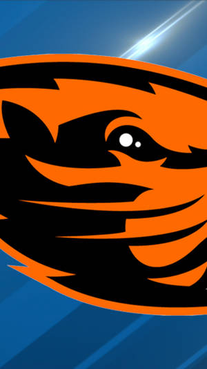 Beaver Mascot In Front Of Oregon State University Wallpaper