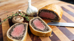 Beef Wellington Mushroom Garlic Wallpaper