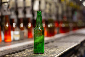 Beer Bottle Half-empty Wallpaper