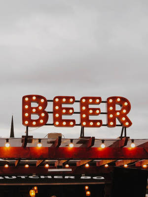 Beer Broadway Signboard Wallpaper