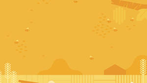 Bees In Cute Yellow Backdrop Wallpaper