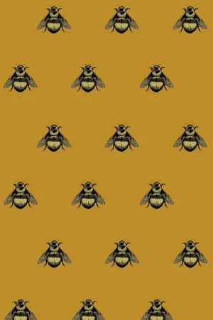 Bees Pattern Golden Iphone Wallpaper