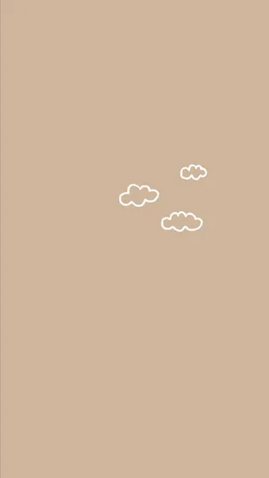 Beige Aesthetic Minimalist Clouds Wallpaper