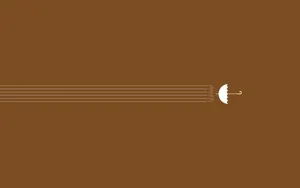 Beige Brown Aesthetic Umbrella Wallpaper