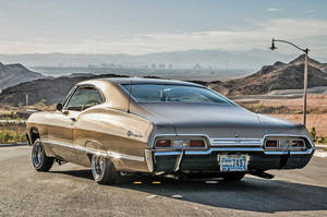 Beige Chevrolet Impala 1967 Wallpaper