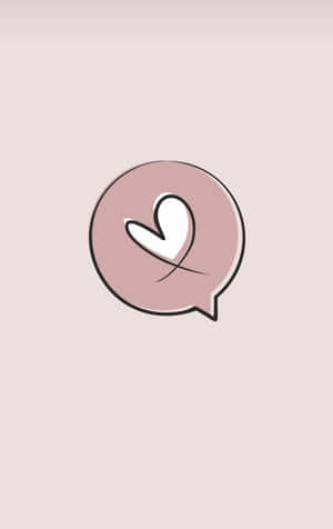 Beige Heart For Instagram Stories Wallpaper