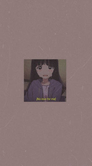Beige Sad Aesthetic Anime Girl Wallpaper