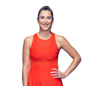 Belinda Bencic Wearing Bright Red Outfit Wallpaper
