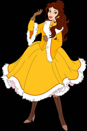 Belle In Winter Clothes Wallpaper