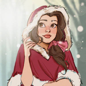 Belle In Winter Outfit Wallpaper