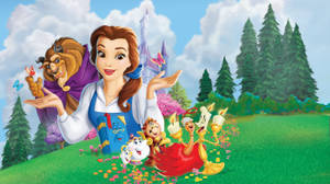 Belle With Disney Friends Wallpaper