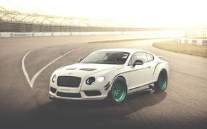 Bentley, Continental, Gt3-r, White, Side View Wallpaper