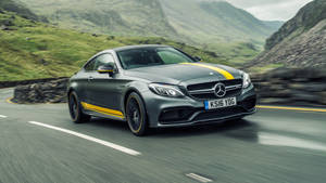 Benz 4k Black And Yellow Wallpaper