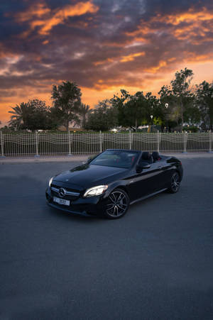 Benz Amg With Sunset Iphone Background Wallpaper
