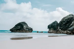 Bermuda Cool Rock Formation Wallpaper