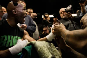 Bernard Hopkins In Front Of Many Cameras Wallpaper