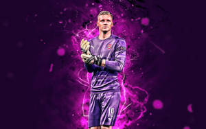 Bernd Leno Abstract Purple Background Wallpaper