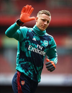 Bernd Leno Waving Wallpaper