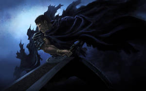 Berserk Guts Wielding A Sword Wallpaper