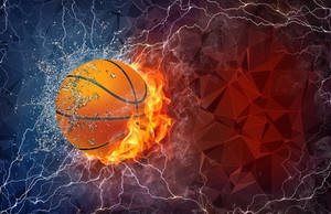 Best Basketball Blazing And Lighting Wallpaper