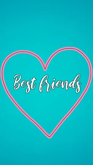 Best Friends Heart Girly Bff Wallpaper