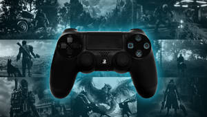 Best Ps4 Controller Against Games Collage Wallpaper