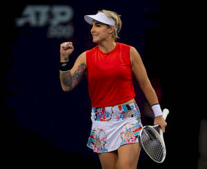 Bethanie Mattek-sands Red Top Wallpaper