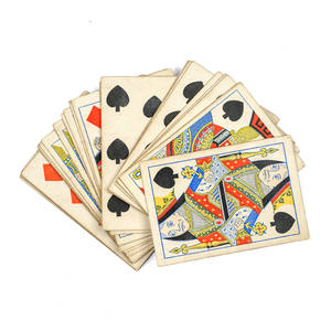 Bezique Minimalist Old Cards Wallpaper