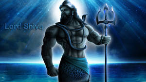 Bholenath Hd Shiva Standing With Trident Wallpaper