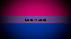 Bi Flag Love Is Love Wallpaper