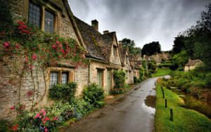 Bibury England Cotswold Village Arlington Row Wallpaper