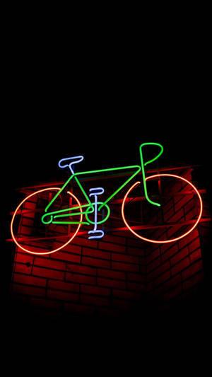 Bicycle Neon Phone Wallpaper