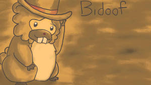 Bidoof Digital Drawing Wallpaper