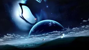 Big Blue Moon Wallpaper