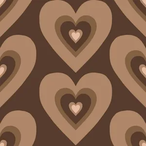 Big Brown Wildflower Hearts Wallpaper