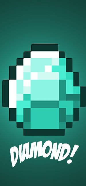 Big Diamond Minecraft Iphone Wallpaper
