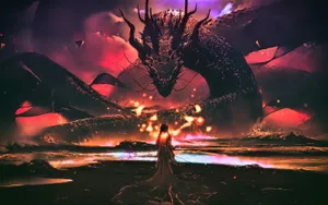 Big Dragon Enemy For Iphone Screens Wallpaper