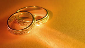 Big Gold Wedding Rings Wallpaper