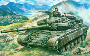 Big Green Military Tanks Wallpaper
