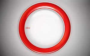 Big Red Circle Plate Wallpaper